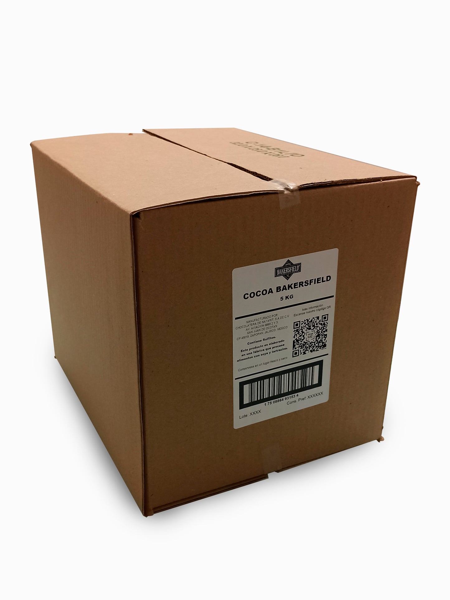 Bakersfield Cocoa 100% Natural 5 kg para Repostería y Panadería Profesional