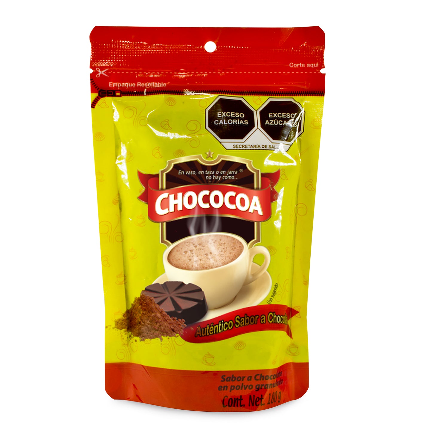 Chocolate de Mesa Granulado Chococoa Empaque Resellable 180 g para Bebidas y Repostería