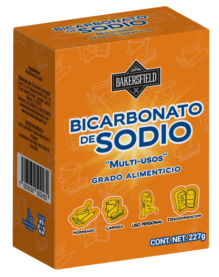 Bicarbonato de Sodio Multiuso Grado Alimenticio Bakersfield 227 g para Repostería y Uso Doméstico