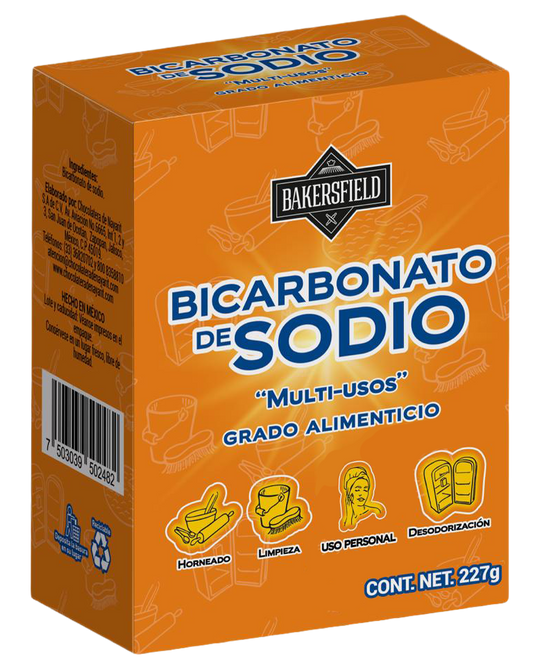 Bicarbonato de Sodio Multiuso Grado Alimenticio Bakersfield Caja con 16 Piezas 227 g c/u (Contenido Total: 3.632 kg) para Repostería y Uso Doméstico