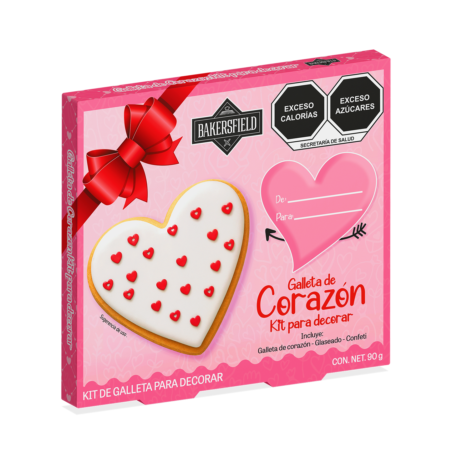 Bakersfield Kit Galleta Corazón 90 g Individual para Decorar