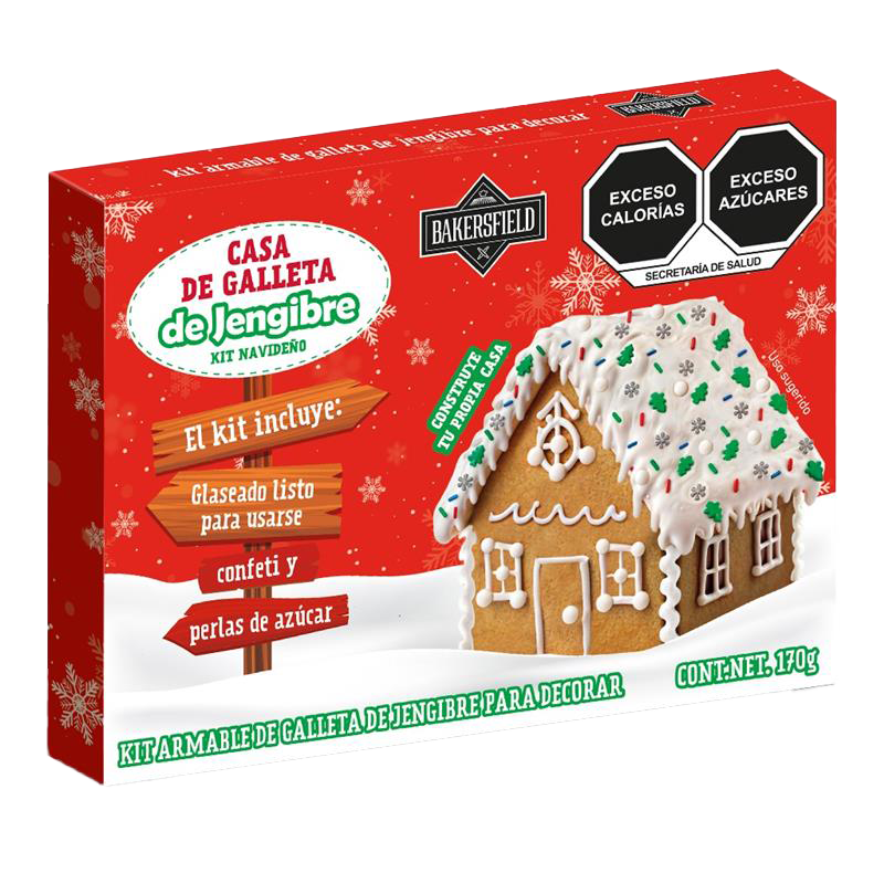 Bakersfield Kit Casa de Jengibre 170 g Individual para Decorar