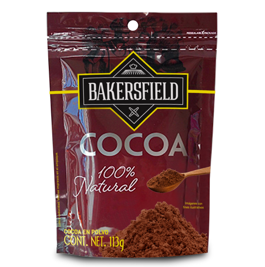 Bakersfield Caja con 12 Cocoa 100% Natural 113 g c/u (Contenido Total: 1.356 kg) para Repostería y Horneado