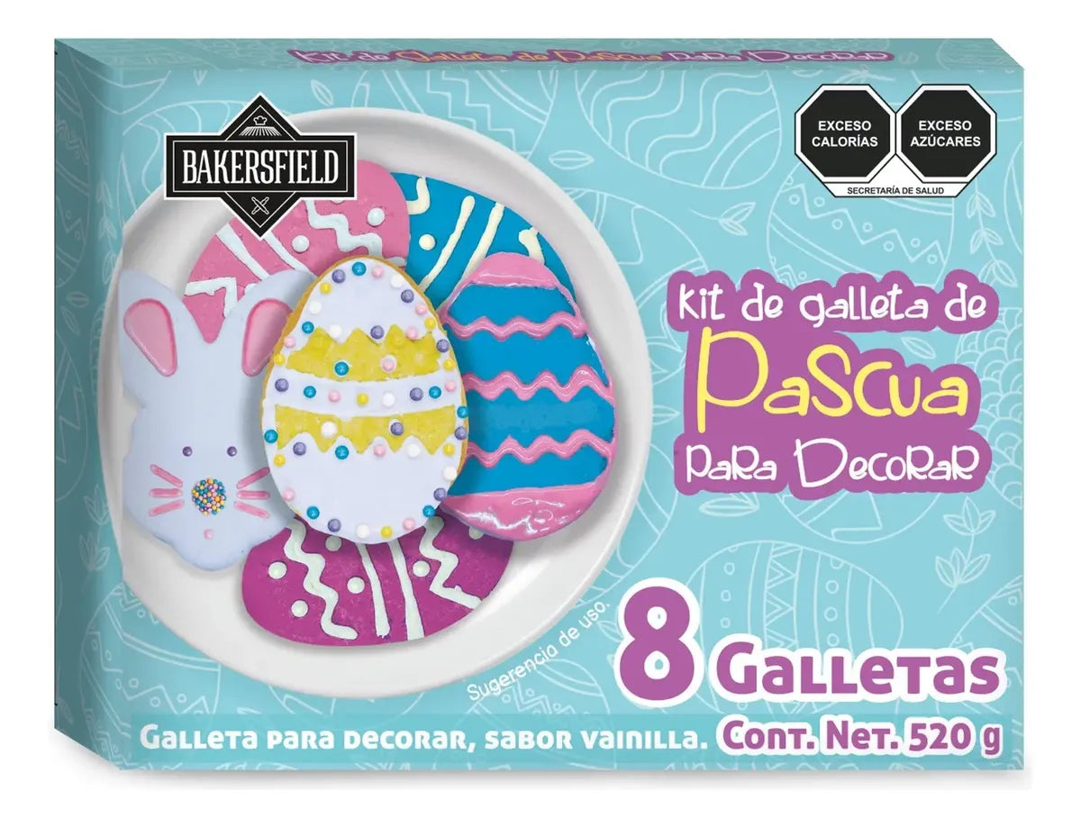 Bakersfield Kit Pascua 8 Galletas 520 g Individual para Decorar