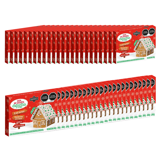 Bakersfield Kit Casa de Jengibre 170 g Pack con 48 Kits para Decorar (4 Cajas de 12)