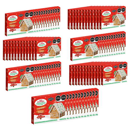 Bakersfield Kit Casa de Jengibre 170 g Pack con 84 Kits para Decorar (7 Cajas de 12)