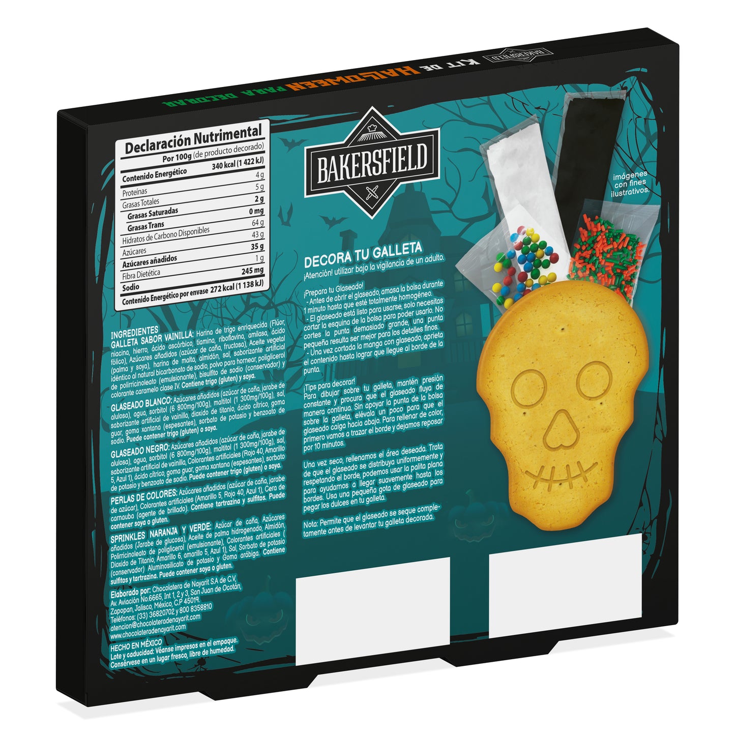 Kit De 12 Galletas Para Decorar Bakersfield De Halloween 80g