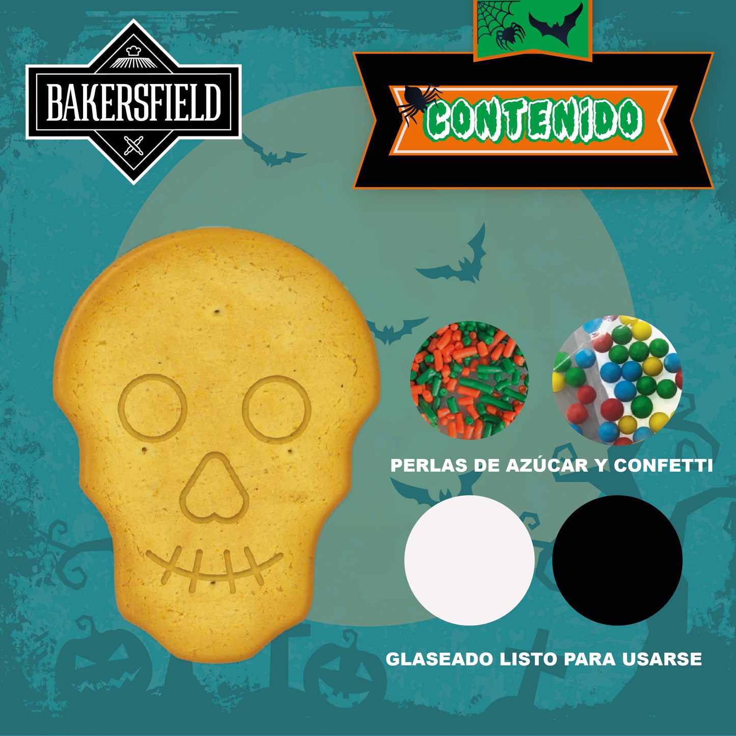 Kit De 12 Galletas Para Decorar Bakersfield De Halloween 80g