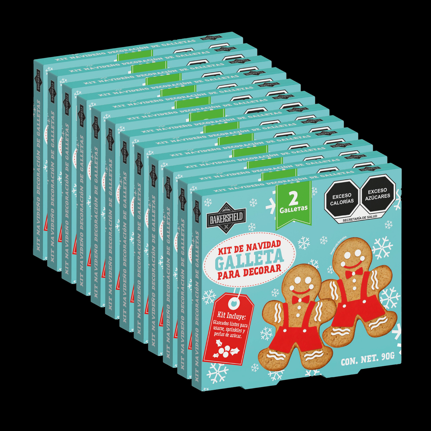 Caja con 12 Kits Muñecos Dobles Jengibre de 90 gr c/u