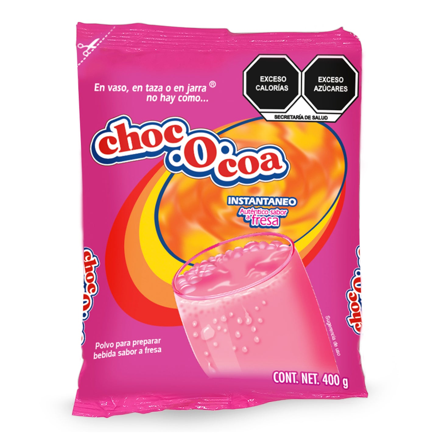 Polvo para Bebida Sabor Fresa Chococoa 400 g