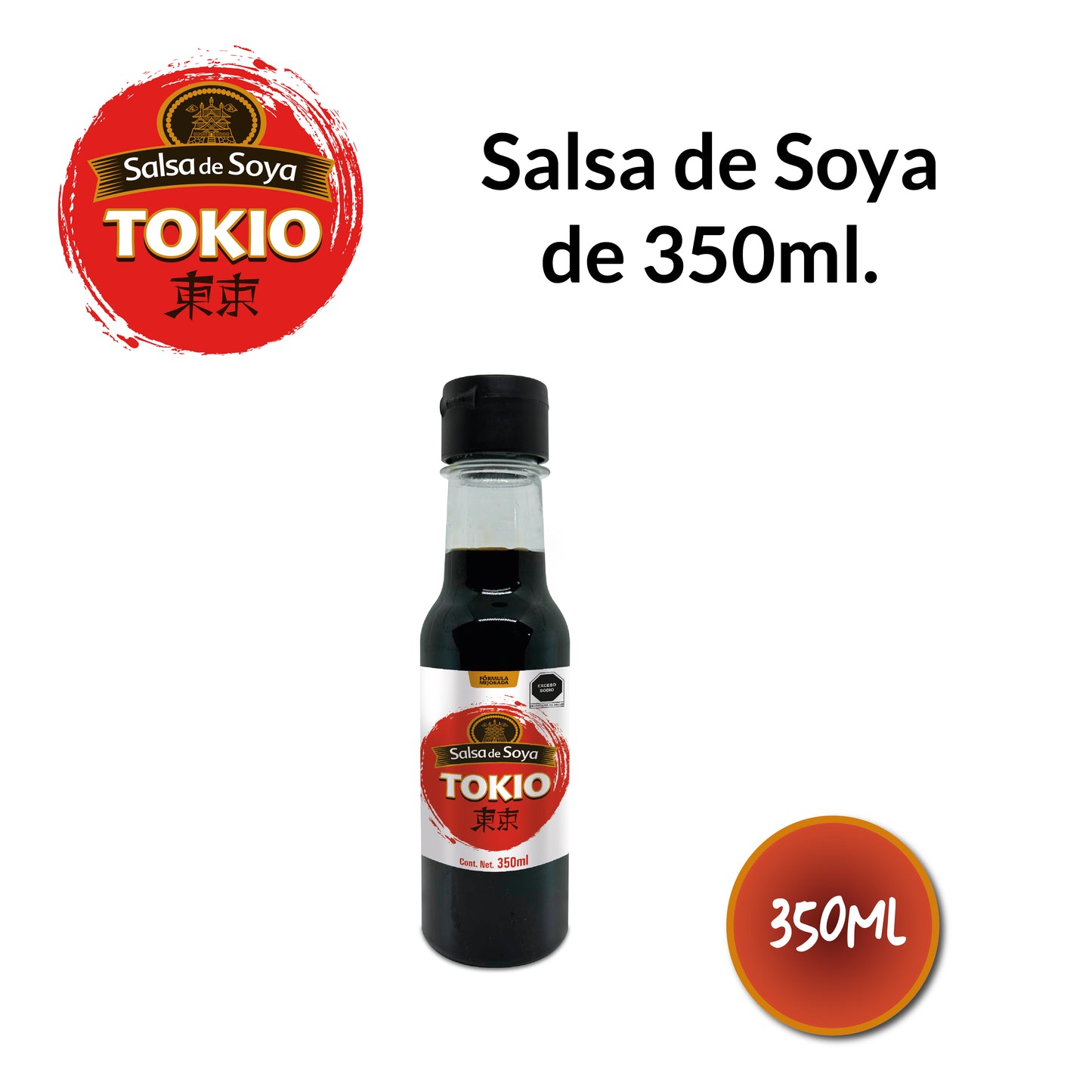 Salsa de Soya Tokio 350 ml para Cocina Asiática, Marinados y Sazonar Alimentos